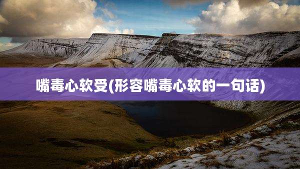 嘴毒心软受(形容嘴毒心软的一句话)