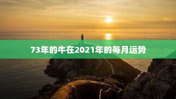 73年的牛在2021年的每月运势