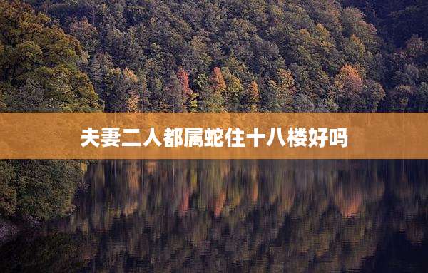 夫妻二人都属蛇住十八楼好吗