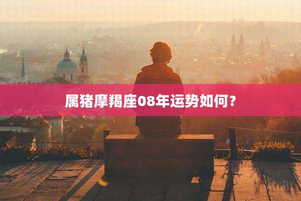 属猪摩羯座08年运势如何？