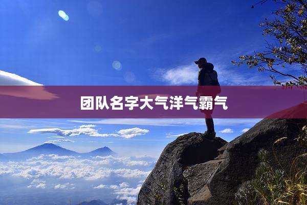 团队名字大气洋气霸气