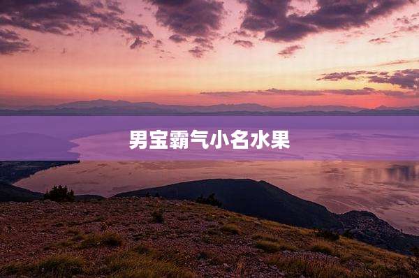 男宝霸气小名水果