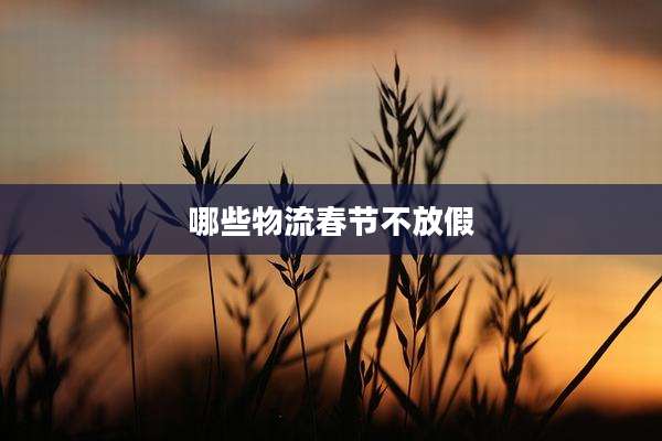 哪些物流春节不放假