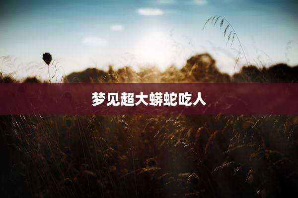 梦见超大蟒蛇吃人