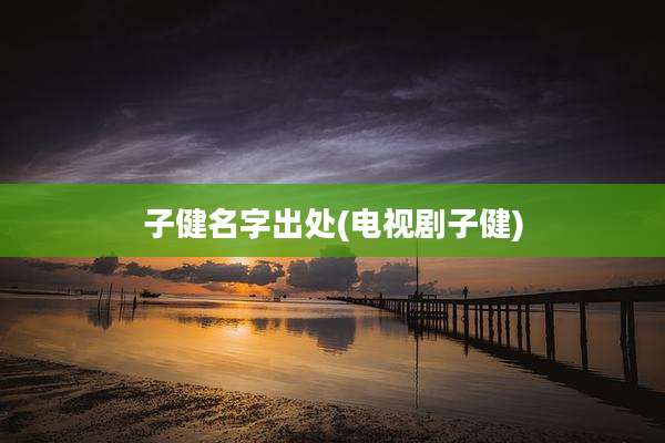 子健名字出处(电视剧子健)
