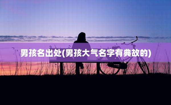 男孩名出处(男孩大气名字有典故的)