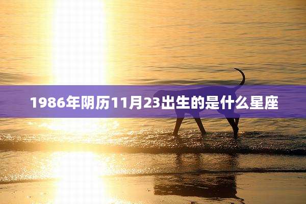 1986年阴历11月23出生的是什么星座