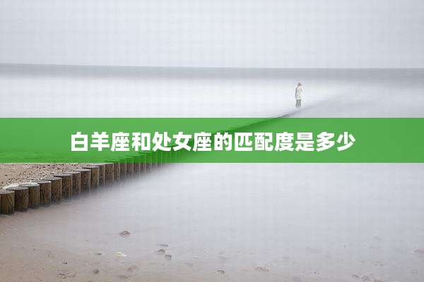 白羊座和处女座的匹配度是多少