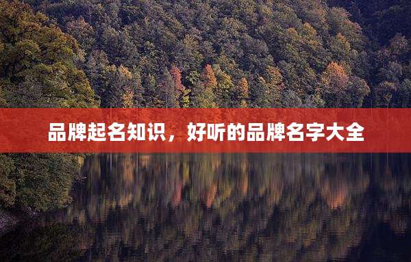 品牌起名知识,好听的品牌名字大全