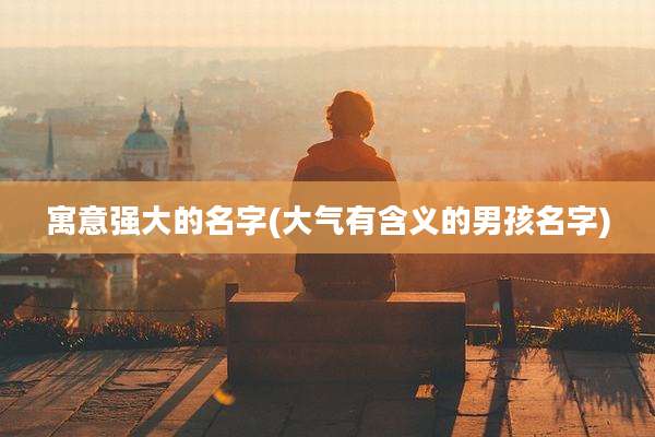 寓意强大的名字(大气有含义的男孩名字)