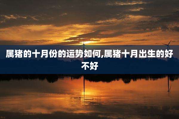 属猪的十月份的运势如何,属猪十月出生的好不好