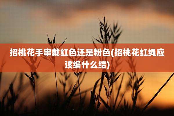 招桃花手串戴红色还是粉色(招桃花红绳应该编什么结)