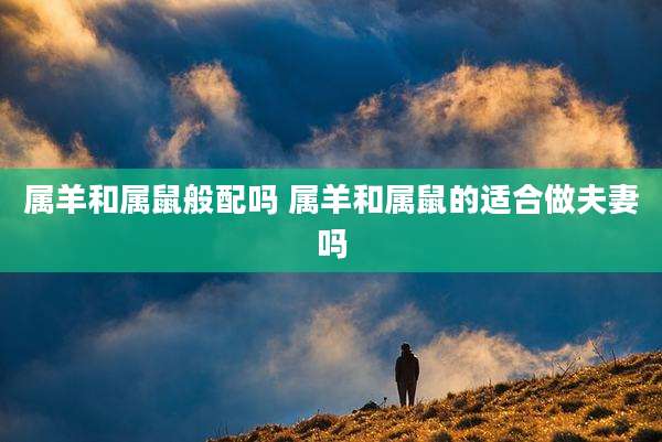 属羊和属鼠般配吗 属羊和属鼠的适合做夫妻吗