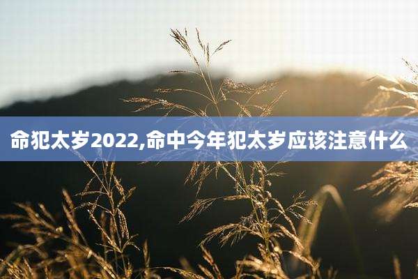 命犯太岁2022,命中今年犯太岁应该注意什么