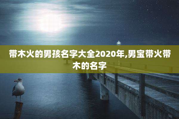 带木火的男孩名字大全2020年,男宝带火带木的名字