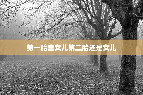 第一胎生女儿第二胎还是女儿