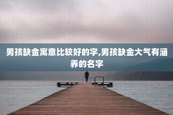 男孩缺金寓意比较好的字,男孩缺金大气有涵养的名字