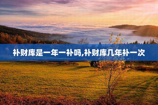 补财库是一年一补吗,补财库几年补一次