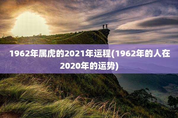 1962年属虎的2021年运程(1962年的人在2020年的运势)