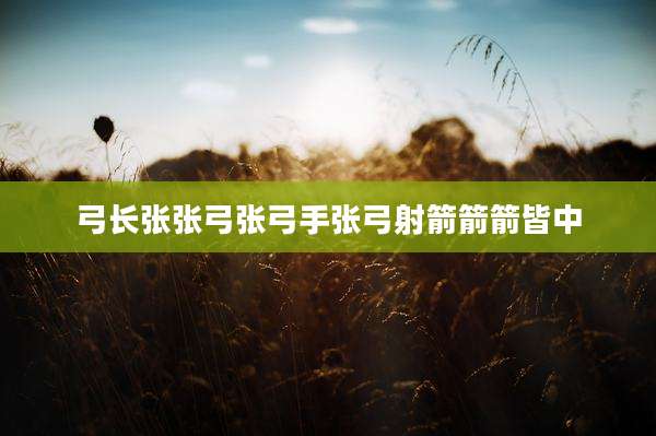 弓长张张弓张弓手张弓射箭箭箭皆中