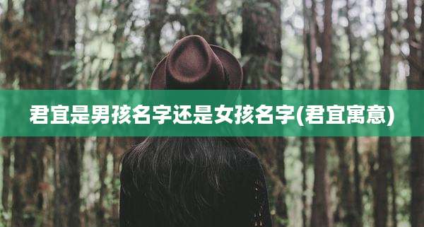 君宜是男孩名字还是女孩名字(君宜寓意)