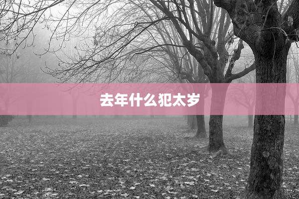 去年什么犯太岁