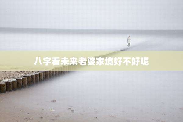 八字看未来老婆家境好不好呢