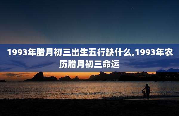 1993年腊月初三出生五行缺什么,1993年农历腊月初三命运