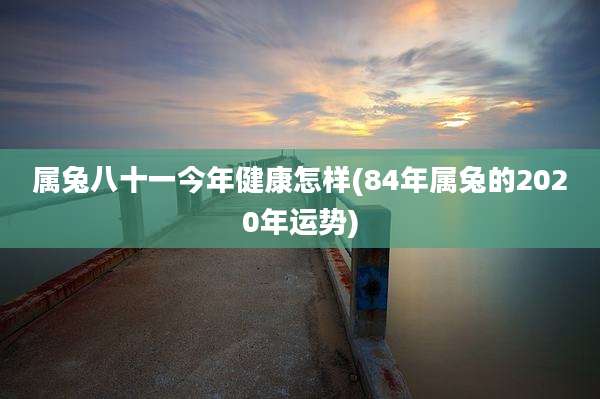 属兔八十一今年健康怎样(84年属兔的2020年运势)