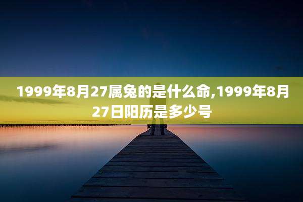 1999年8月27属兔的是什么命,1999年8月27日阳历是多少号