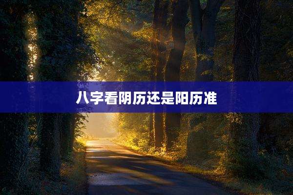 八字看阴历还是阳历准