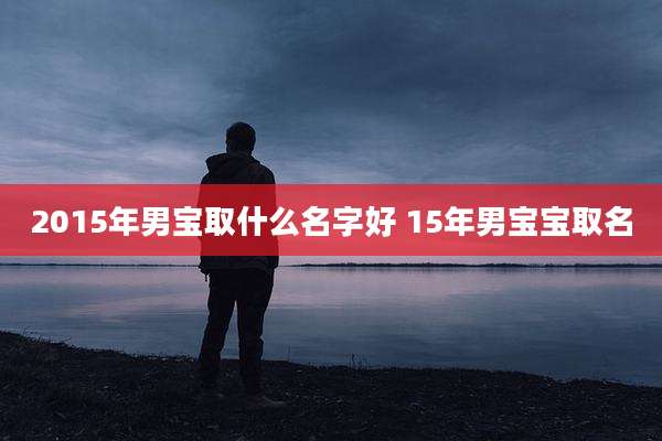 2015年男宝取什么名字好 15年男宝宝取名