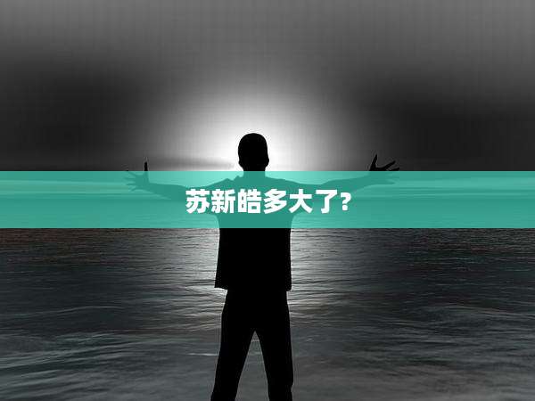 苏新皓多大了?