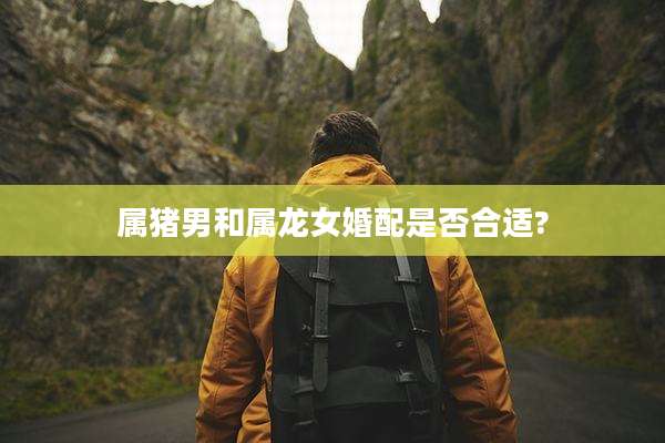 属猪男和属龙女婚配是否合适?