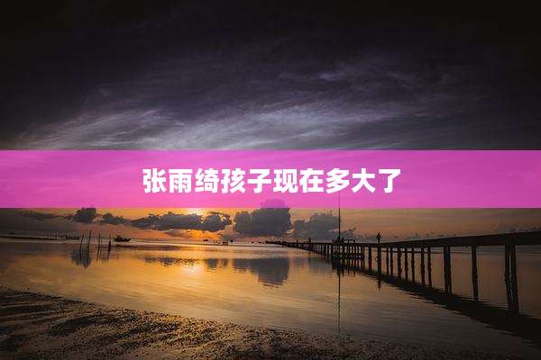 张雨绮孩子现在多大了