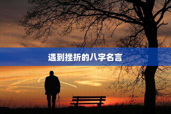 遇到挫折的八字名言