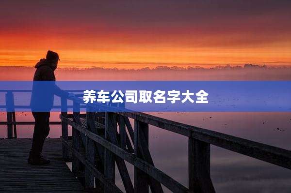 养车公司取名字大全