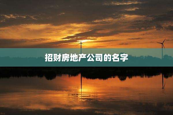 招财房地产公司的名字
