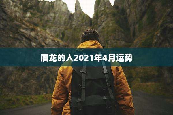 属龙的人2021年4月运势
