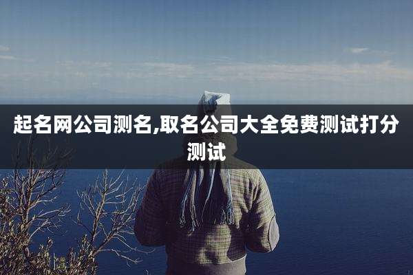 起名网公司测名,取名公司大全免费测试打分测试