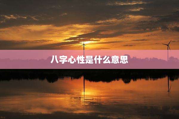 八字心性是什么意思