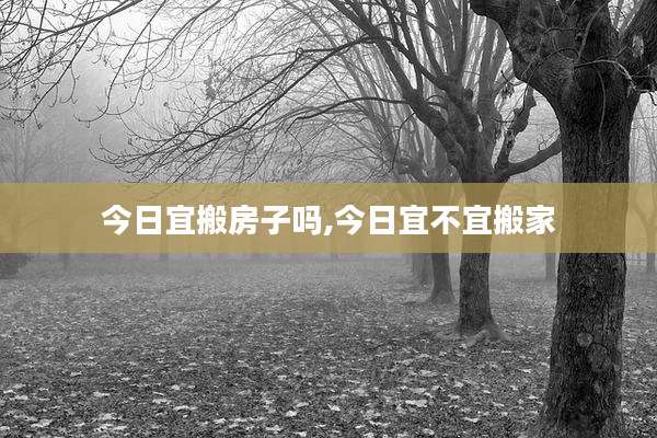 今日宜搬房子吗,今日宜不宜搬家