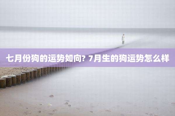 七月份狗的运势如向? 7月生的狗运势怎么样