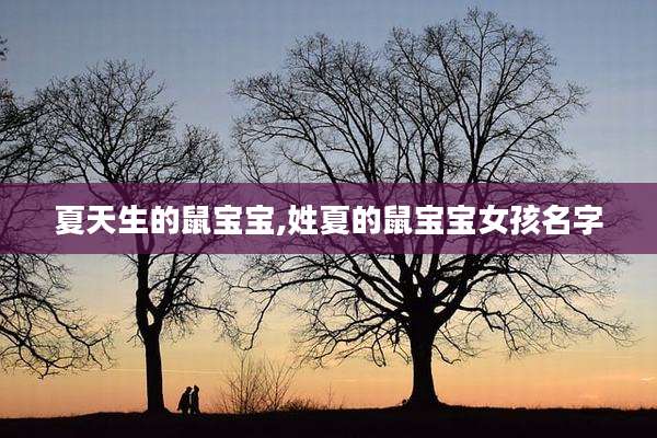 夏天生的鼠宝宝,姓夏的鼠宝宝女孩名字