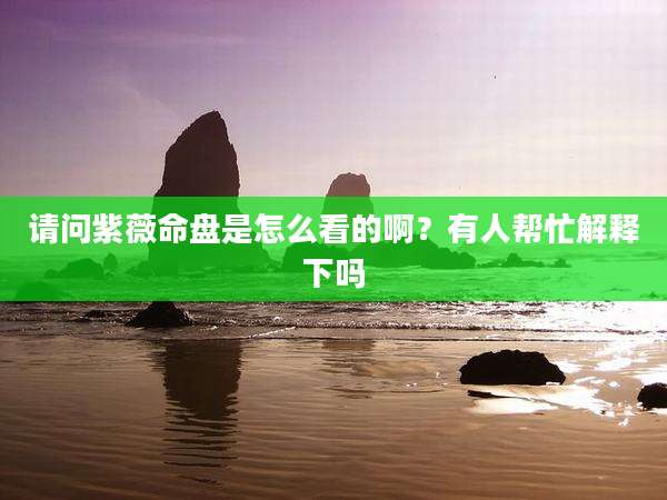 请问紫薇命盘是怎么看的啊？有人帮忙解释下吗