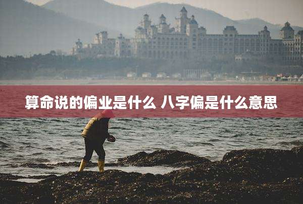 算命说的偏业是什么 八字偏是什么意思