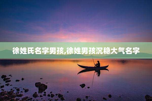 徐姓氏名字男孩,徐姓男孩沉稳大气名字