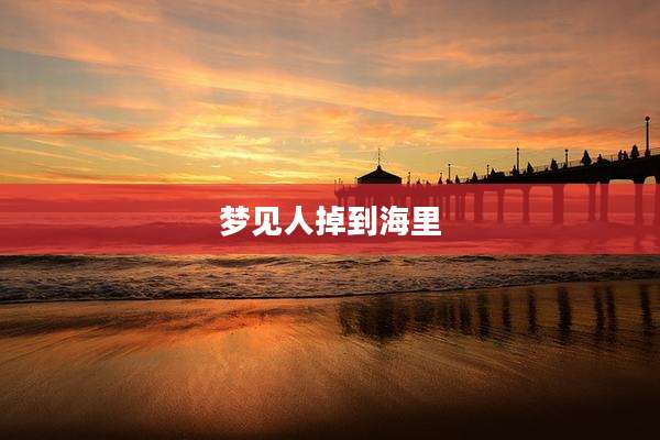 梦见人掉到海里