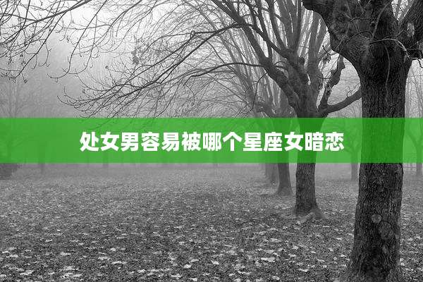 处女男容易被哪个星座女暗恋
