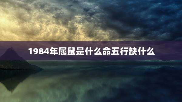 1984年属鼠是什么命五行缺什么
